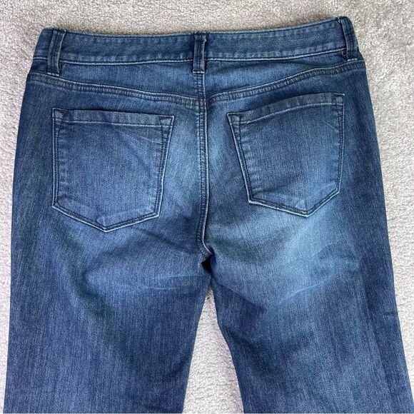 Loft Jeans Women's 6 Blue Modern Flare Low Rise Dark Denim Stretch - Picture 4 of 13